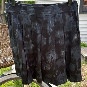 Theory Black Pleated A-Line Skirt for Cocktail